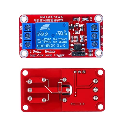 HUAREW 5V One Channel Relay Module Relay Switch with OPTO Isolation High Low Level Trigger (Pack of 10)