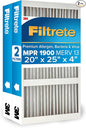 Filtrete 20x25x4 AC Furnace Air Filter, MERV 13, MPR 1900, Premium Allergen by Filtrete
