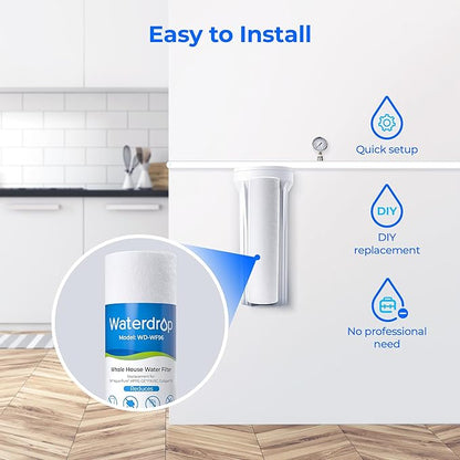 Waterdrop 5 Micron 10" x 2.5" Whole House Water Filter Replacement Cartridge - Image 6