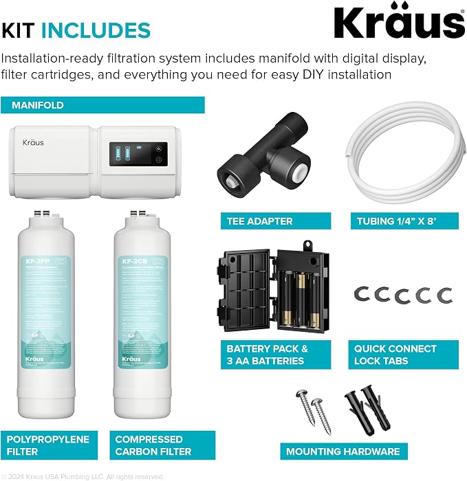 KRAUS Purita 2-Stage Under Sink Water Filtration System - Image 4