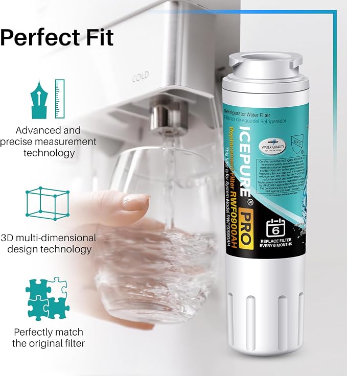 ICEPURE PRO UKF8001 NSF401&473&53&42 Certified Replacement Everydrop EDR4RXD1 - Image 7