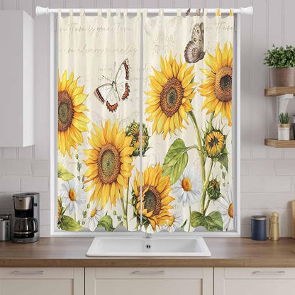 Farm Sunflowers Living Room Curtains 96 Inch Length, Window Curtains Tab Top - Image 9