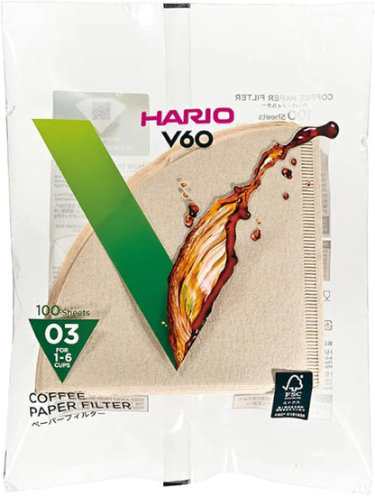 Hario V60 Paper Coffee Filter, Size 03 by Hario