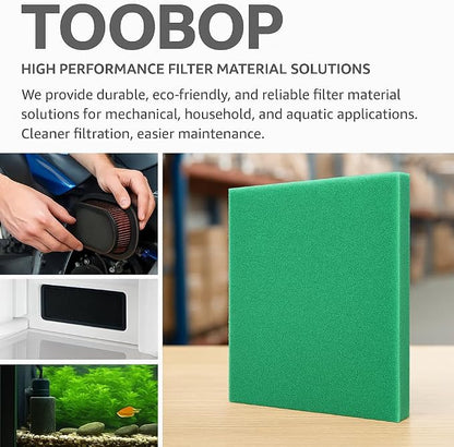 Universal Foam Air Filter Material Sheet – 14" x 17" x 5/8", 65 PPI Green Fine - Image 2
