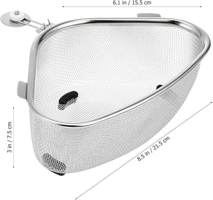 Hemoton Triangle Corner Sink Strainer Basket 8.46X6.10X2.95In Kitchen Drain - Image 2
