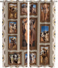 2 Panel Kitchen Cafe Curtains, Desert Camels Sunlight Filtering Nature Air by Hokiten