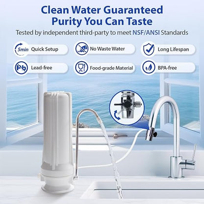 iSpring CKC1-NC SGS-Tested Countertop Water Filter, Drinking Water Filtration - Image 4