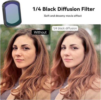 Haoge Magnetic Filters Set for DJI Osmo Pocket 3, Includes CPL, 1/4 Black - Image 6