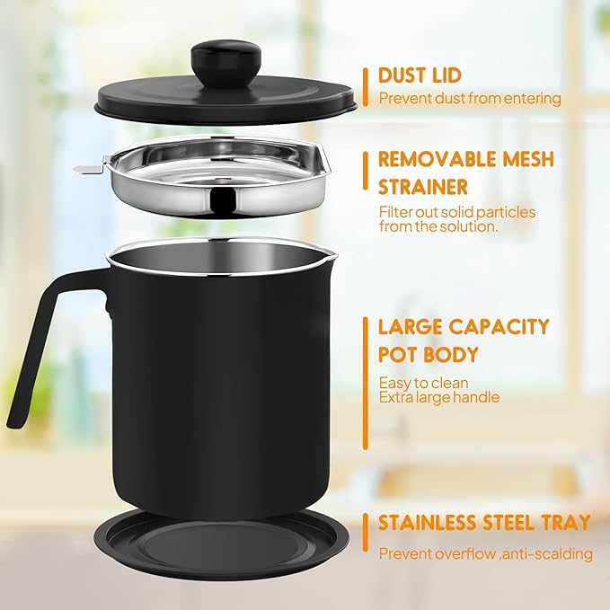 Chihee Grease Container Stainless Steel Bacon Grease Saver - Image 2