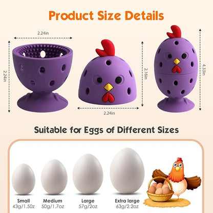 Egg Brush Cleaner, Egg Cleaner for Fresh Eggs, Cute Chick Shaped Egg Wash and - Image 2