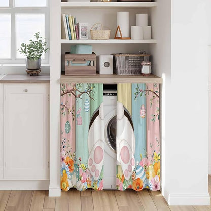 Easter Kitchen Tier Curtains 45 Inch Long 2 Panel Set, Rod Pocket Short Window - Image 7