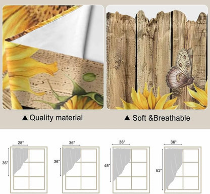 Farmhouse Sunflowers Swag Valances - Image 5