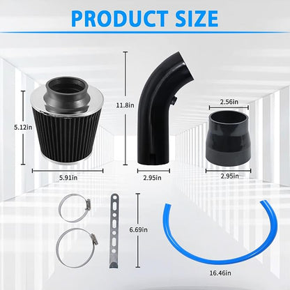 3 Inch Universal Cold Air Intake Filter Kit - Image 2