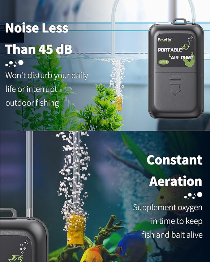Pawfly Aquarium Battery Air Pump 40 GPH Oxygen Pump - Image 7