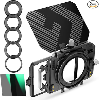 K&F CONCEPT Mini Matte Box +ND4+ND32 Filters Kit, DSLR Matte Box by KFCONCEPT