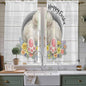 Easter Bunny Window Curtains 63 Inch Long 2 Panel Set, Rod Pocket Bedroom by Unknown