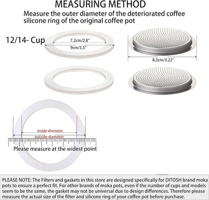 2 Pcs Filter with 3 Pcs Silicone Gasket Seals - Image 3
