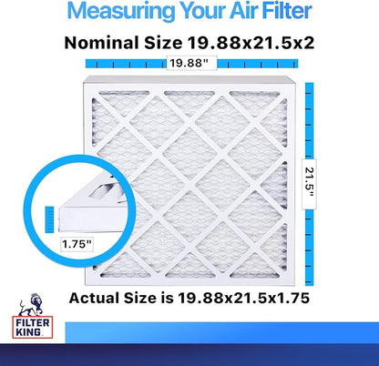Filter King 19.88x21.5x2 Air Filter | 6-PACK | MERV 8 HVAC Pleated A/C Furnace - Image 2