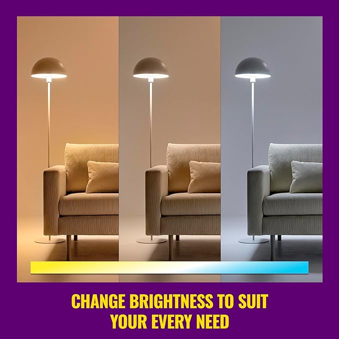 WiZ Clear 60W G25 Tunable White Filament LED Smart Bulb - Pack of 6 - E26- Indoor - Connects to Your Existing Wi-Fi - Control with Voice or App + Activate with Motion - Matter Compatible
