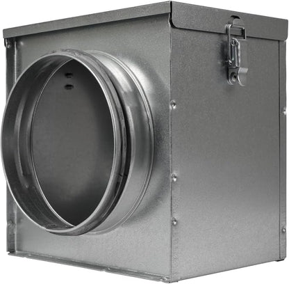 Repa Market 6" Duct Air Filter Box – Galvanized Steel Inline Dryer Filter by RepaMarket