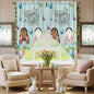 Swag Curtain Valances for Kitchen Windows, Happy Easter Bunny Butt Egg Floral by Unknown