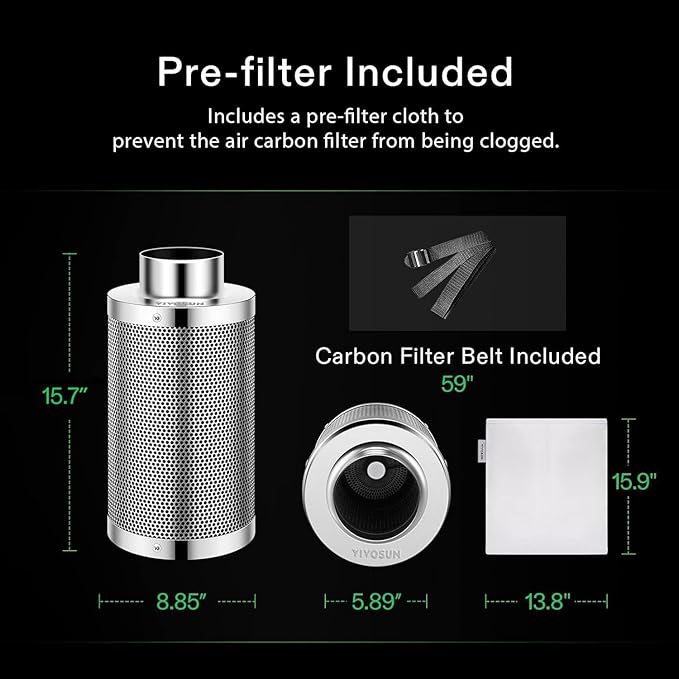 VIVOSUN 6 Inch Air Carbon Filter Smelliness Control - Image 6