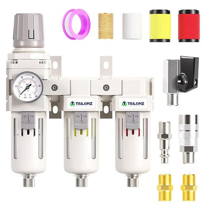 TAILONZ PNEUMATIC 0-150PSI 3/8 Inch NPT Grade 3 Stage Air Drying System by TAILONZPNEUMATIC