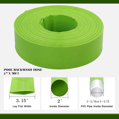 Eastrans 2'' x 50 FT Pool Backwash Hose - Image 2