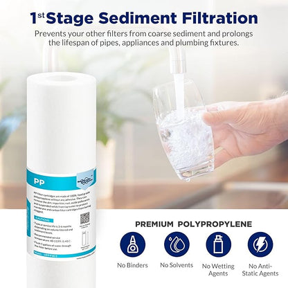 Membrane Solutions Grooved Sediment Water Filter Cartridge, 0.5 Micron Whole - Image 5