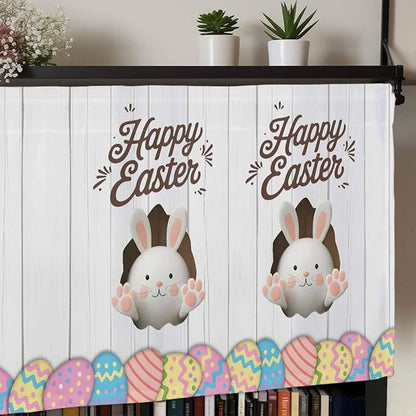 Grey Easter Curtain Valances for Windows, Kitchen Valance Window Treatment - Image 7