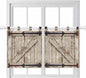 Farmhouse Wood Grain Kitchen Curtains 24 Inch Length, Small Window Curtains Tab by Unknown