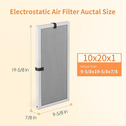 2-Pack 10x20x1 MERV 8 Reusable & Washable Electrostatic Air Filters - Image 2