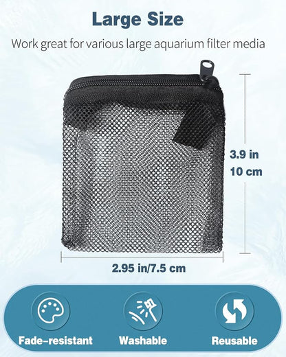Pawfly 8 Pack Aquarium Filter Media Bags, Fish Tank Fine Mesh Bag - Image 3
