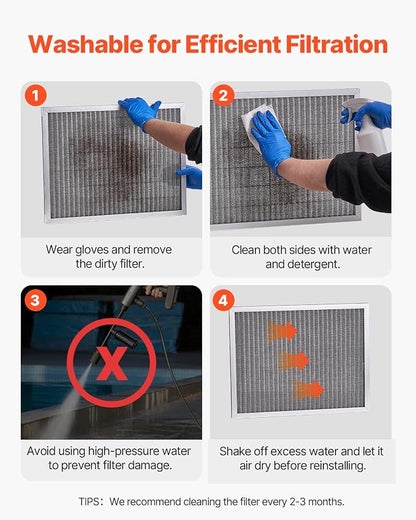 VEVOR Electrostatic Air Filter, MERV 8 Long Lifetime, Healthier Home or Office - Image 5