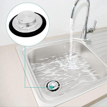 Kitchen Sink Stopper, Odorless Sink Plug Cover, Stainless Steel Garbage - Image 4