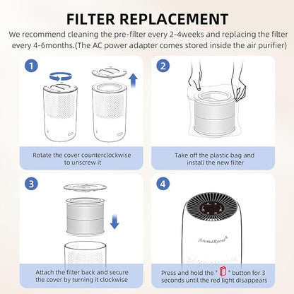 Air Purifiers for Home Bedroom, AromaRoom H13 HEPA Air Purifier Filter for - Image 2