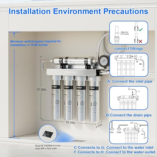 Vortopt Under Sink Water Filtration System, NSF Certified to Standards - Image 5