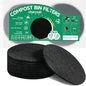 6.7 Inch Charcoal Filters for 10 Pack Kitchen Countertop Compost Bins by LMJP
