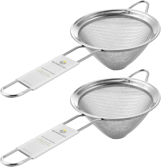 Homestia 2 Piece 3.3" Fine Mesh Strainer by Homestia