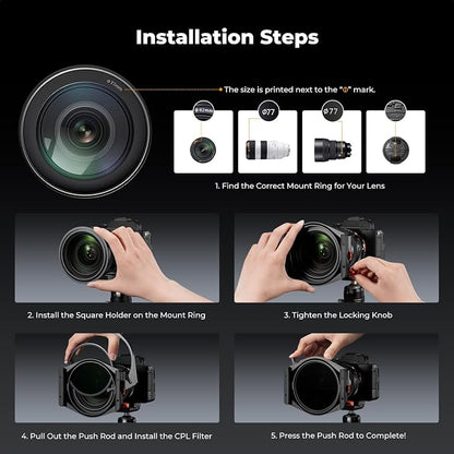 K&F CONCEPT X PRO Square Filters Holder System Kit - Image 6