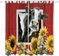 Cows Sunflowers Living Room Curtains 84 Inch Length, Window Curtains Tab Top by Unknown