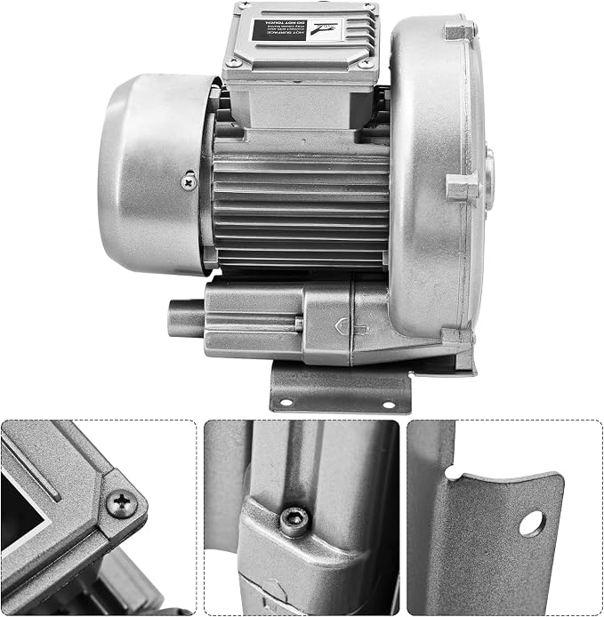 0.16 HP 120W Regenerative Blower, 220V 24CFM 50HZ Single Phase, High-Pressure - Image 6
