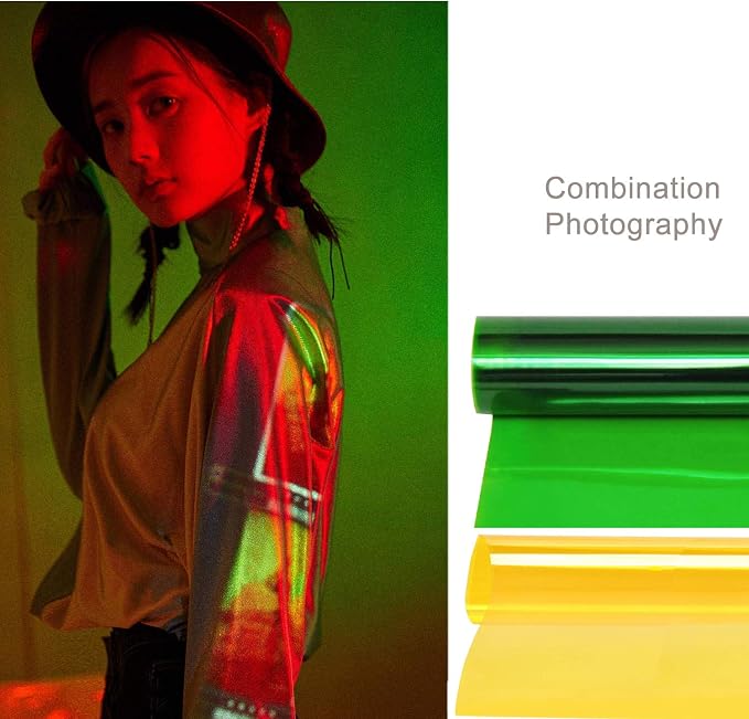 Meking 8 Pieces 16x20 inches Lighting Gels Photo Lights Gel Filters Transparent - Image 3