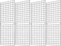 7RiversART Grid Wall Commercial Grade Gridwall Panels – Heavy Duty Grid Panel for Any Retail Display Wall Grid 2' Width x 6' Height, Black (Pack of 4) Easily Portable