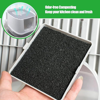 Eagles Square Compost Bin Filters, 4.7" x 4.7" x 0.4" Charcoal Filters - Image 6