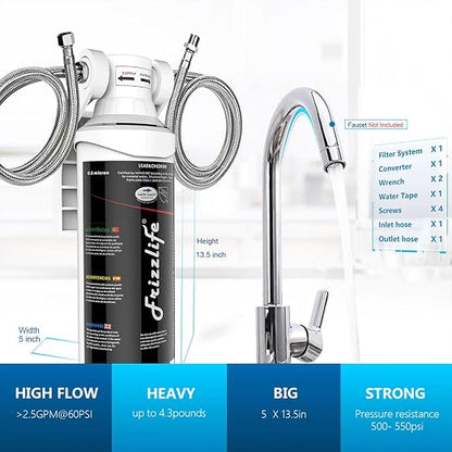 Frizzlife Under Sink Water Filter System-NSF/ANSI 53&42 Certified High Capacity - Image 5