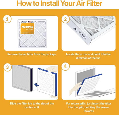 Filter King 17.5x27x1 Air Filter | 4-PACK | MERV 13 HVAC Pleated A/C Furnace - Image 4