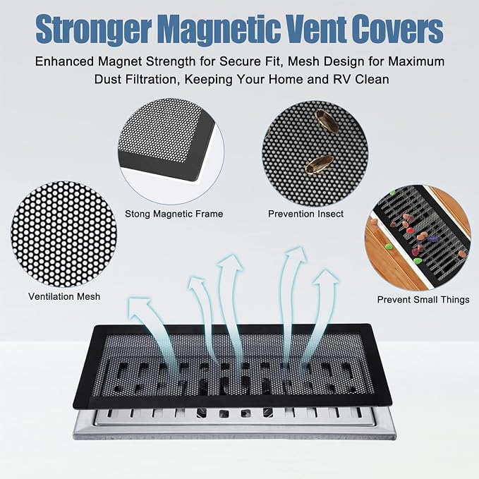 4x10 inch Air Vent Filters Screen mesh Cover, Wall & Ceiling Vents, Noise - Image 3