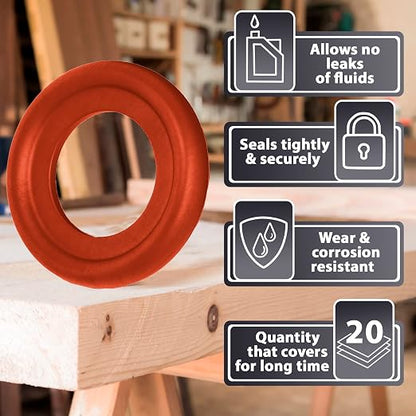 15pcs Oil Drain Plug Crush Rubber Washer Gasket Seal – 14mm Replacement - Image 2