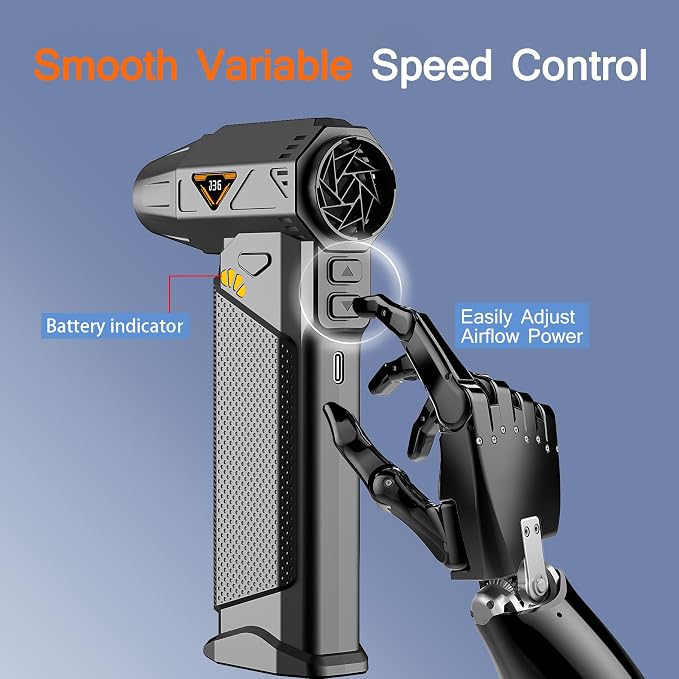 Compressed Air Duster, 2-in-1 Cordless Electric Air Duster & Mini Vacuum - Image 7
